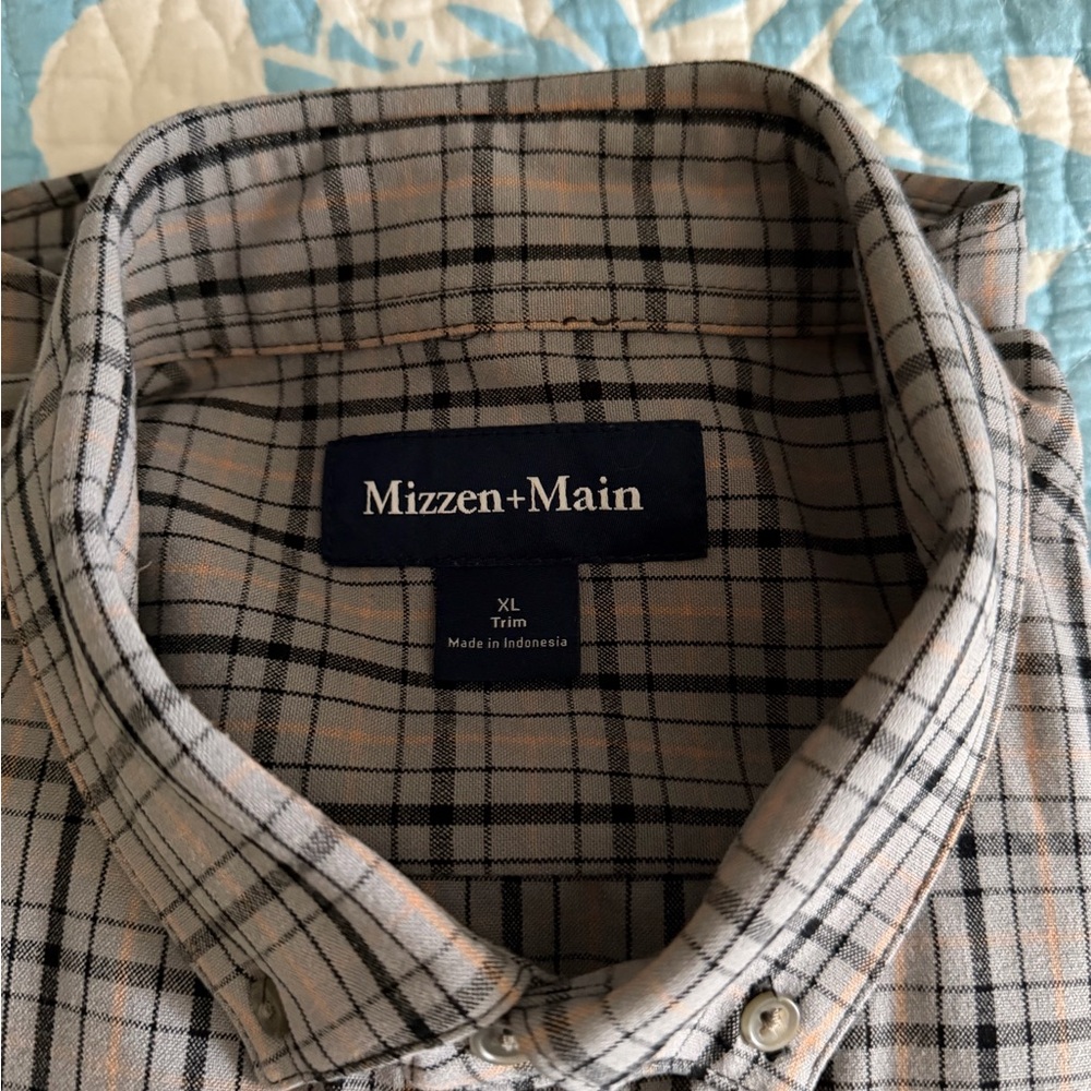 Mizzen & Main City Flannel Dress Shirt XL TRIM FIT - Picture 2 of 4